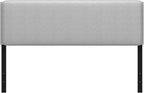 Hillsdale, Emslie King Upholstered Adjustable Headboard, Light Gray