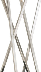 Possini Euro Design Modern Table Lamp 30" Tall Brushed Nickel Silver Open Asymmetry Metal White Linen Rectangular Box Shade for Bedroom Living Room House Home Bedside Nightstand Office Kids Family