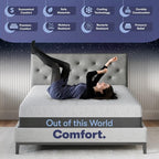 Celestial Sleep Gel Memory Foam Mattress in a Box, Made in The USA, CertiPUR-US® Certified Foam, Oeko-Tex, and Fiberglass-Free Certified Bed, 8 inch Firm - Queen