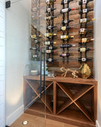 Ultra Wine Racks Wall Mounted Label-Out Wine Racks (3 Foot 2 Deep, Matte Black, 18 Wine Bottles) - Modern Metal Wine Storage, Modular Design for Home Bar, Kitchen, Dining Rooms, & Wine Cellars