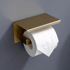 10-Piece Bathroom Hardware Kit - Brushed Finish SUS304 Stainless Steel Set, Featuring 2 x 23.6 Towel Bars, 2 Towel Rings, 2 Toilet Paper Holders & 4 Towel Hooks (Brushed Stainless) (Brushed Gold)