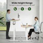 Casaphoria 40 x 24 inches Electric Standing Desk, Sit to Stand Desk with Memory Height Adjustment, Home Office Computer Desk for Writing and Games, Oak