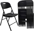 10 Pack Folding Chair, 700 lb Weight Capacity,Indoor/Outdoor Heavy Duty Foldable Chairs for Restaurants, Kitchens, Picnics, Races, Parties & Weddings. (10, Black)