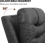 EONIX Triple Motor Lay Flat Zero Gravity Power Recliner Chair with Heating and Massage, Independent Footrest, Backrest, Headrest Adjustments, 400lbs Heavy Duty Big Man Power Recliner Chair, Black