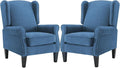 Accent Chair for Living Room Set of 2, High Back Reading Armchairs with Removable Seat Cushion, Mid-Century Single Couch in Fabric, Modern Ergonomic Wingback Chair for Bedroom,Club, Balcony