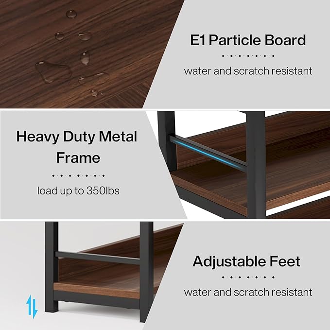 Tribesigns 9 Tiers Corner Shoe Rack, Tall Vertical Shoe Rack Organizer, Free Standing Large Shoe Storage Shelf for Entryway Hallway Closet, Space Saving, Rustic Brown