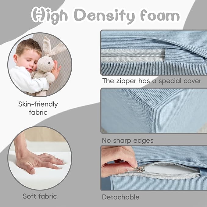 Asweets Kids Play Couch with Tunnel and Balls, Play Couch for Toddlers, Kids Foam Convertible Play Building Fort for Christmas and New Year