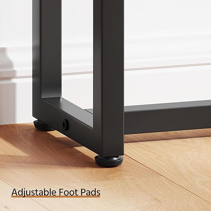 Yaheetech Narrow Console Table with Sturdy Metal Frame, 63 Inch Extra Long Entryway Sofa Table for Behind Couch, Hallway, Living Room, Rustic Brown