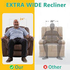 ANJ 2PCS Oversized Rocker Recliner Chairs Set, Manual 360° Swivel Recliners, Comfy Glider Rocking Chairs for Big Man, Extra Wide Overstuffed Reclining Chairs with Side Pocket for Living Room, Camel