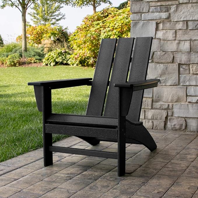 POLYWOOD AD420SA Modern Adirondack Chair, Sand