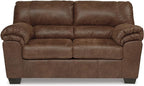 Signature Design by Ashley Bladen Faux Leather Loveseat, Brown