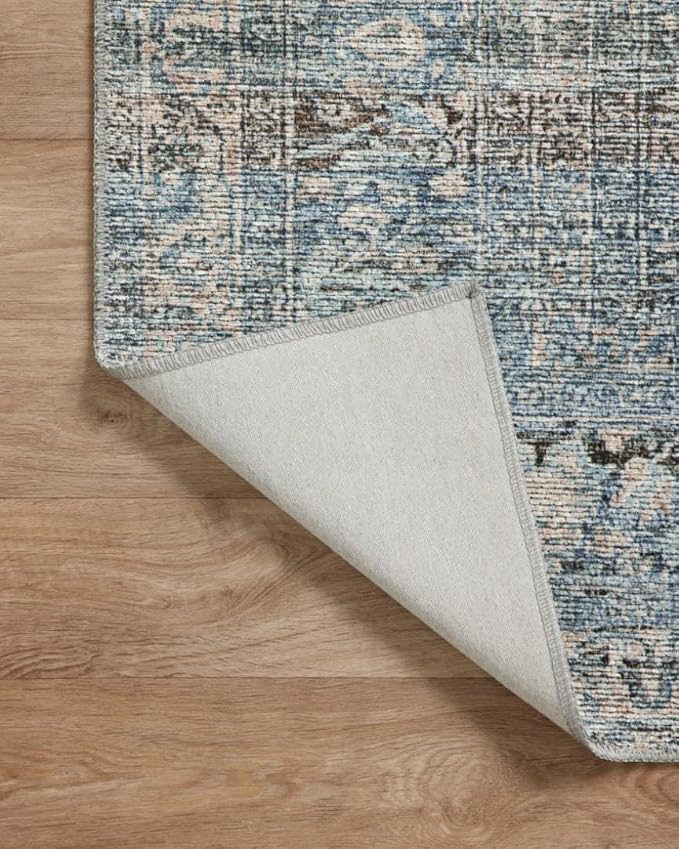 Loloi Amber Lewis Billie Collection BIL-05 Denim/Blush 8'-6" x 11'-6", 0.19" Thick Area Rug