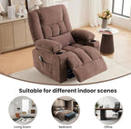 BOSMILLER Oversized Recliner Chair for Adults with Vibration Massage and Lumbar Heating Swivel Rocker Recliner with Cup Holder and USB Charge Port for Living Room