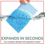 bioGo 30 Pack Compostable Pop-Up Sponges - Expanding, Non-Scratch, Plant-Based Dish - Bulk Color - Pop Up Sponge - Kitchen