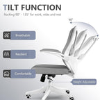 Mesh Office Computer Desk Managerial Executive Chair, Ergonomic High Back Comfy Swivel Gaming Home Chairs with Wheels, Comfortable Lumbar Support, Comfy Arms for Study,Home,Bedroom