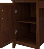 Bush Furniture Key West Computer Desk with Storage | Farmhouse PC Table for Home Office in Bing Cherry | 54W x 24D