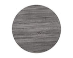 Signature Design by Ashley Centiar Mid Century Round Dining Room Table with Metal Legs, Gray & Black