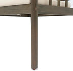 Christopher Knight Home Vera Outdoor Acacia Wood Dining Chairs, Rattan Woven Back Armchair, Armchair with Cushion Seat, Dining Chairs Set of 2, Patio Chair for Poolside Garden Balcony, Gray+Cream