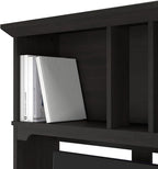 Bush Furniture Salinas Computer Desk with Hutch | Study Table with Drawers, Cabinets & Pullout Keyboard/Laptop Tray | Modern Home Office Desk in Vintage Black | Work Desk with Storage