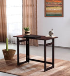 Dawn Riser Solid Wood Folding Table Desk, Writing, Laptop, PC, Space Saving, Easy Storage, Sleek Design, DIY Home Office Desk, Small Spaces Mahogany Color