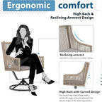 JOIVI Swivel Patio Chairs Set of 2, Outdoor Rattan Dining Chairs with Breathable Cushions, Outdoor Swivel Rattan Chair with Iron Frame for Lawn, Garden, Porch, Backyard, Beige