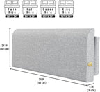 Upholstered Twin Headboard, No Tools Needed, Wall Mounted Headboard with Removeable Washable Linen, Multi-Functional Backrest (Grey)