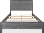 Grain Wood Furniture Montauk Solid Wood Bed, Queen Size, Rustic Grey