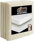 GORILLA GRIP Non Slip Mattress Gripper, Prevents Mattresses from Sliding and Holds Bed in Place, Pad Grips Beds, Sofa, Couch, Chair Cushions and Helps Keep Topper from Slipping, 2 Pack Pads, Queen