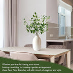 Eucalyptus Stems 32"Fake Plants Eucalyptus Greenery For Vase Artificial Plants Indoor Bay Leaves Bathroom Decor Fake Leaves Greenery Stems Eucalyptus Leaves Dining Room Decor Nordic Decor(4pcs)