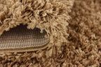 Unique Loom Solid Shag Collection Area Rug (2' 7" x 10' Runner, Sandy Brown)