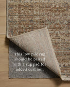 Loloi Amber Lewis Molly Collection MOL-01 Natural/Denim 2'-3" x 3'-10" Low Pile Accent Rug