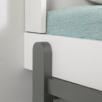 South Shore Furniture Bebble Complete Bed, Twin, Soft Gray and White