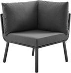 Modway Riverside Outdoor Furniture, 3-Piece Set, Gray Charcoal