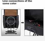 Triple Motor Power Lift Recliner Chair with Adjustable Lumbar Support, Lay Flat Recliner for Elderly, Breathable Black Lift Chair Leather Recliner, Massage & Heating, USB Ports, Cup Holders