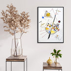Wieco Art Framed Canvas Wall Art Delicate Tension #85, 1923 by Wassily Kandinsky Famous Classic Paintings Abstract Reproductions Canvas Wall Art for Home Office Decoration
