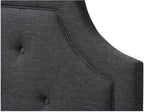 Maykoosh Adjustable Wood Post Headboard - Button Tufted Upholstered Bedroom Headboard King/Dark Gray