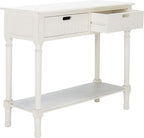 SAFAVIEH Home Collection Landers Distressed White 2-Drawer Console Table CNS5710A
