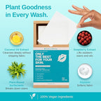 Laundry Detergent Sheets - Unscented, Hypoallergenic, Plant-Based Travel Laundry Sheets with Coconut & Soapberry Extract, Colors & Whites, 50 Pack
