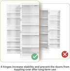 Yaheetech Storage Cabinet, Pantry Cabinet Cupboard with Door and Adjustable Shelves, Freestanding Utility Storage Cabinet for Dinning Room/Living Room, White