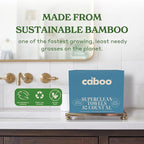 Caboo Bamboo Disposable Face Towels – 50 Soft, Lint-Free Towels (10x11.5”) | Biodegradable, Eco-Friendly & Extra Large | Gentle Alternative to Makeup Wipes or Washcloths