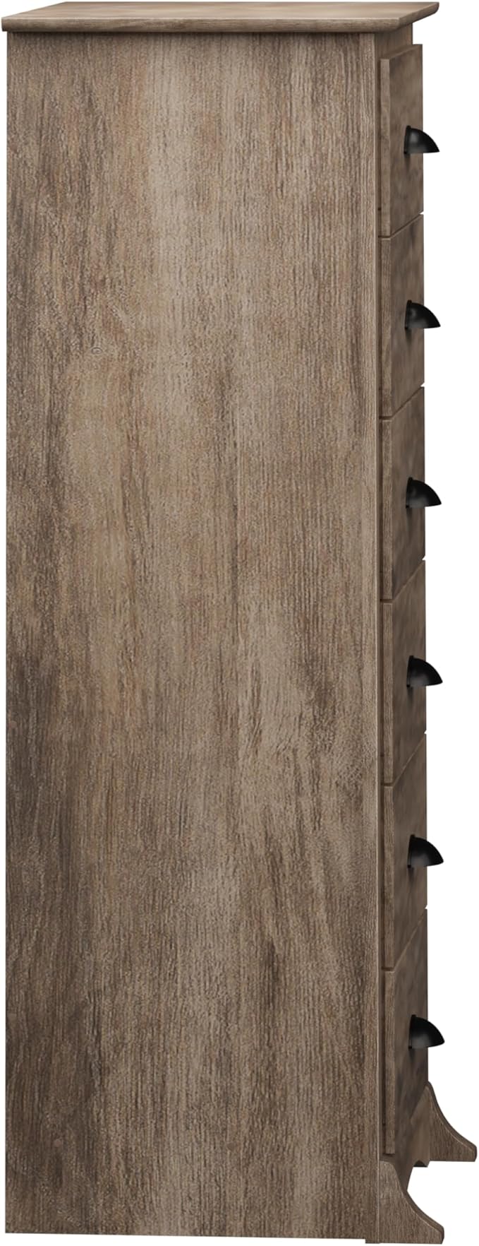 Prepac Salt Spring Rustic 6-Drawer Tall Dresser for Bedroom, Farmhouse Dresser Chest of Drawers 19" D x 23.25" W x 52.75" H, Drifted Gray, DDC-2354