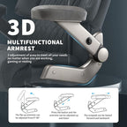 Big and Tall Office Chair 700lbs- Large High Back Executive Computer Desk Chair with 3D Flip-Up Arms, Adjustable Lumbar Support, Extra Wide Plus Size Seat, Heavy Duty Metal Base & Quiet Rubber Wheels