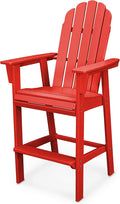 POLYWOOD® Vineyard Curveback Adirondack Bar Chair in Sunset Red