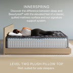 Beautyrest Days End Plush Pillow Top 14.75" Mattress - Queen - Cooling Tech, Supportive Durable Pocketed Coils, Pressure Relief, Motion Separation; 100 Night Sleep Trial and 10 Year Warranty