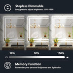 40x36 Inch LED Bathroom Mirror with Lights Front and Backlit Lighted Vanity Mirror for Bathroom Wall with 3 Colors Dimmable Anti-Fog Memory Shatter-Proof IP54 Waterproof Horizontal/Vertical
