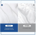 Sealy Heated Mattress Pad Twin, Zone Heating Electric Bed Warmer with Deep Pocket, 10 Heat Setting Controller & 1-12 Hours Auto Shut Off, Knitted Breathable Heated Mattress Cover, White