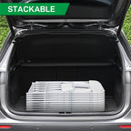 100 Pack White Plastic Folding Chairs, Portable Party Chairs, Stackable Commercial Seats with Steel Frame for Home Office Wedding Party Indoor Outdoor Events Chairs, 350lbs Capacity