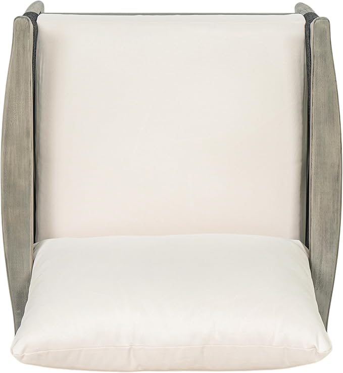 Christopher Knight Home Havets Patio Acacia Wood Club Chair with Woven Rope, Comfortable Outdoor Armchair, Water-Repellent Thick Cushion Deep Seating for Porch, Garden, Backyard, Balcony, Gray+Beige