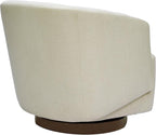 MINCETA Accent Chair,Modern Swivel Chairs for Living Room and Bedroom Reading with Wood Base,Set of 2,Performance Fabric in Beige