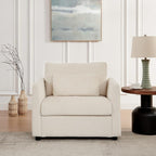 Modern Accent Chair Living Room Chairs in Corduroy Fabric,Reading Chair Sofa Couch for Apartment and Small Spaces.(Beige, Chair)
